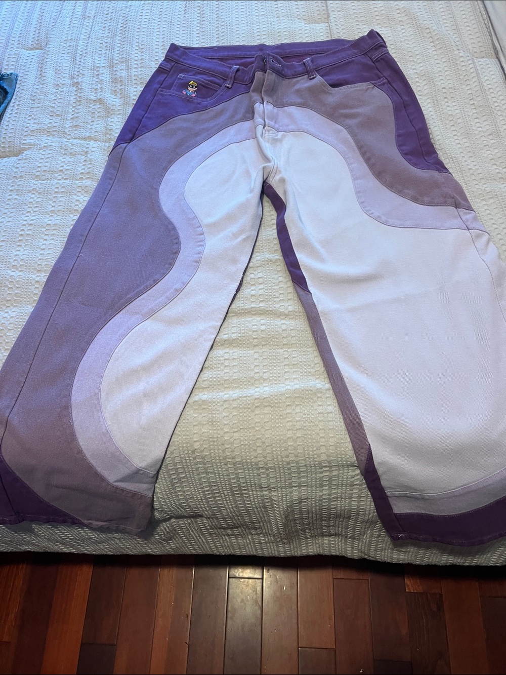 Men's Purple Multi-Tone Corduroy Pants